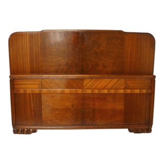 Vintage Mid-Century Art Deco Style Full Size Bedframe For Sale