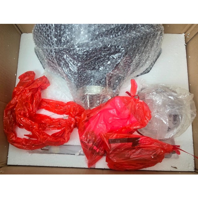 Regina Andrew Maine Large Navy Blue & Nickel Ceramic Pendant Light For Sale - Image 10 of 14