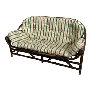 Vintage Rattan Sofa by Clark Casual
