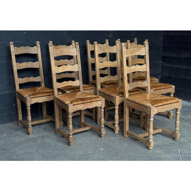 Oak Farmhouse Dining Chairs, 1925, Set of 8 For Sale - Image 18 of 18