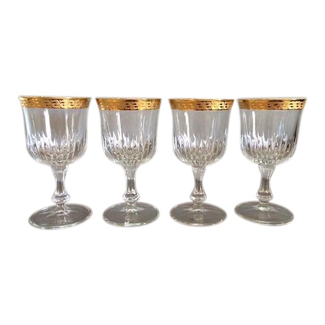 Vintage Gold Rimmed Cordial Glasses Set of 4 Chairish