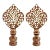 Brass Filigree Lamp Finials - a Pair For Sale