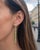 Modern Peridot Huggie Drop Earrings, Silver, Gold, Pair For Sale - Image 3 of 8