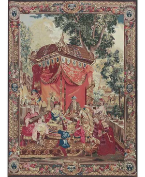 1990s French Tapestry Recreation “The Collation”