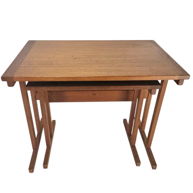 Brown Mid Century Nh Collection Danish Teak Nesting Tables - Set of 2 For Sale - Image 8 of 12