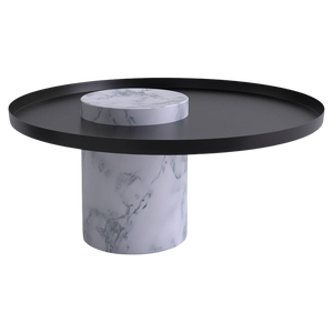 Low White Marble Guéridon by Sebastian Herkner