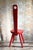Wood Handmade Red "Keyhole Chair" in the Style of William Fetner For Sale - Image 7 of 9