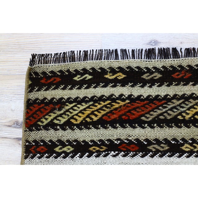 1980s Southwestern Striped Cecim Kilim For Sale - Image 10 of 12