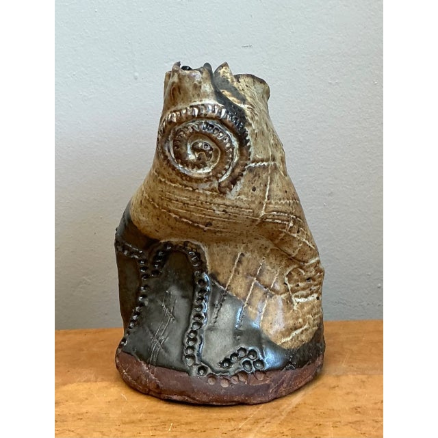 Late 20th Century Vintage Original Studio Pottery Vase For Sale - Image 5 of 12