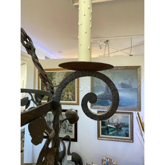 Metal 1920s Addison Mizner Attributed Spanish Colonial Revival Chandelier For Sale - Image 7 of 13