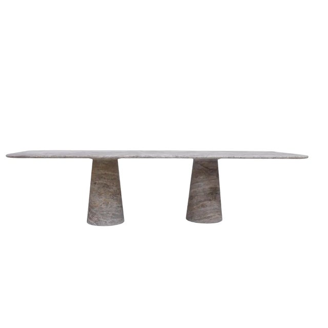 Stone Silver Travertine Rectangle Dining Table by My Habitat Design For Sale - Image 7 of 7