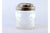Cut Glass Jar with Silver Lid with Reliefs and Monogram Card For Sale - Image 5 of 7