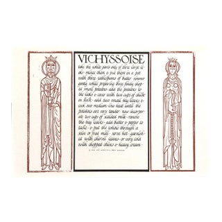 David Goines/Chez Panisse Mid Century Linocut, Out of Print, Vichyssoise For Sale