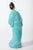 Early 20th Century Chinese Figurine of Lady in Blue With Fan For Sale - Image 9 of 17
