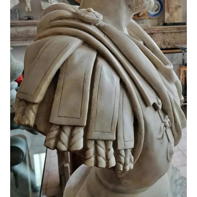 20th Century Marcus Aurelius Antoninus Sculpture in Caracalla Carrara Marble For Sale - Image 4 of 11