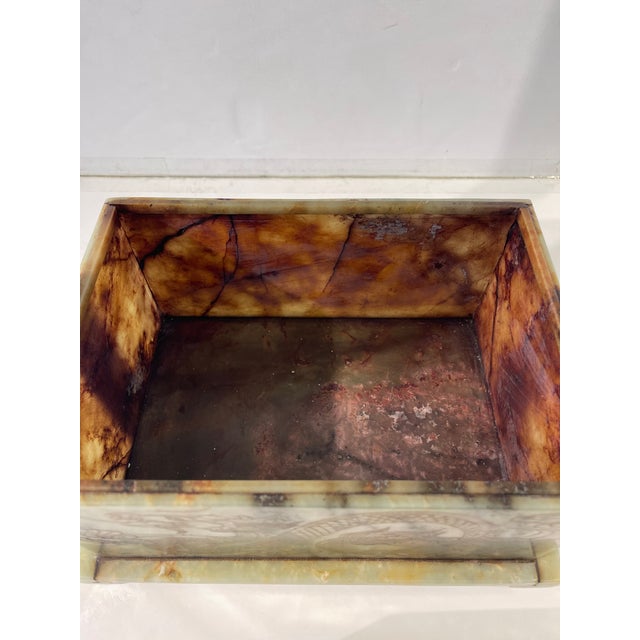 1940s Chinese Qing Dynasty Soapstone Basket Box For Sale - Image 9 of 11