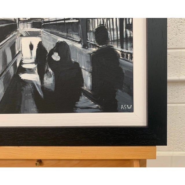 Black & White Hyde Park Corner London Underground by Contemporary British Artist For Sale - Image 9 of 13