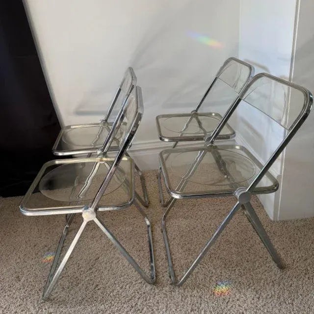 1960s 1960s Plia Folding Chairs, by Giancarlo Piretti for Anonima Castilli, Set of Four (4) For Sale - Image 5 of 18