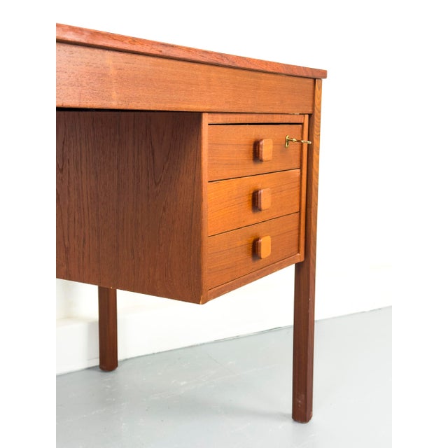 Small Teak Desk with Drawers from Domino Møbler, 1970s For Sale - Image 10 of 17