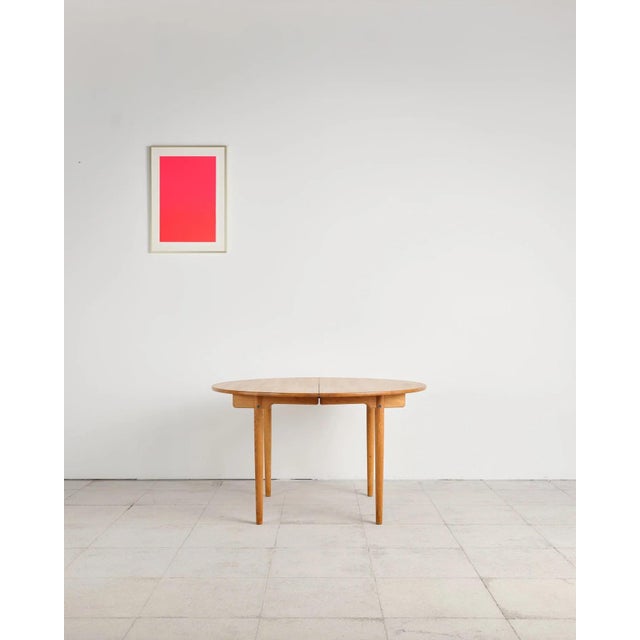 Wood Round Extendable Dining Table in Oak by Hans J. Wegner, Denmark, 1970s For Sale - Image 7 of 18