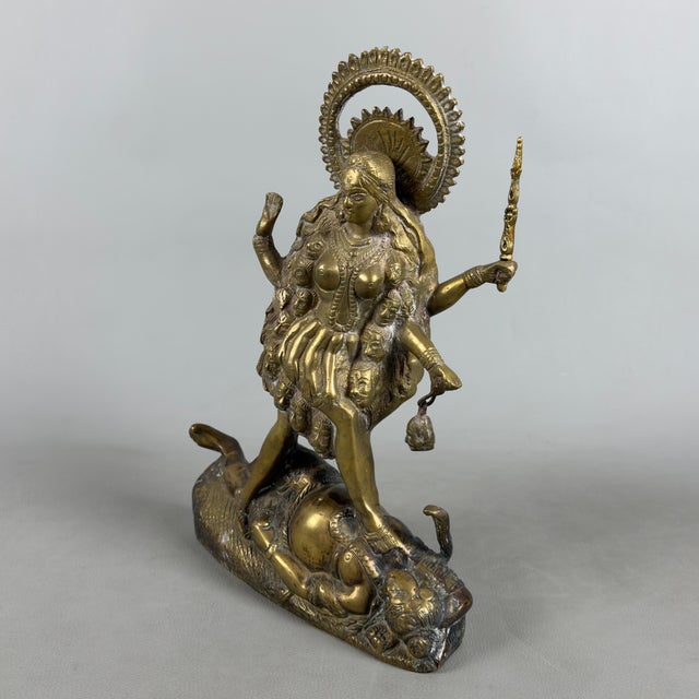 An extraordinary and imposing cast bronze sculpture, rich in spiritual allure and expressive power. This collector's piece...