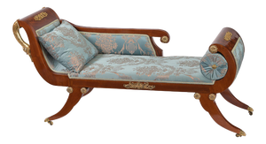 Antique Mahogany Récamière, France, 1810s