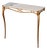 Italian White Marble Top Gilt Metal Console, 1940s For Sale
