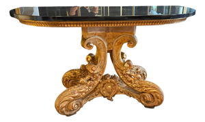 Quatrain for Dessin Fournir Giltwood Marble Top Console Table - 1 of 2