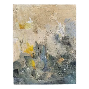 Contemporary Abstract Expressionist Mixed-Media Encaustic Painting by Eiko Shima