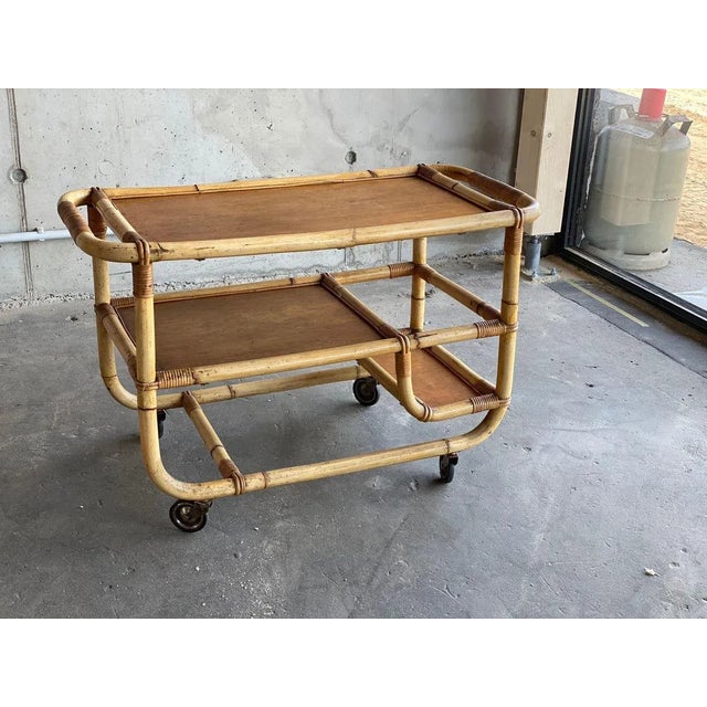 Vintage Bamboo Trolley, 1940s For Sale - Image 6 of 18