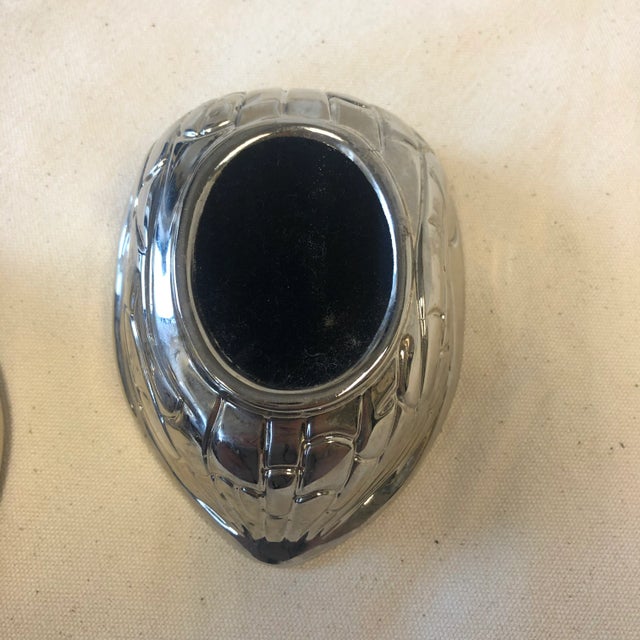 1970s Silver Nut Shaped Catchall Box For Sale - Image 9 of 10