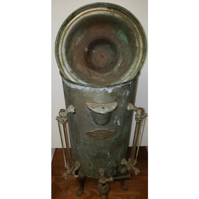 Large Antique Copper Coffee Shop Kettle Urn by H. H. Storch Brooklyn NY