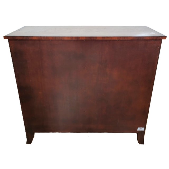 Vintage English Regency Style Carved Walnut Commode Chest by Theodore Alexander For Sale - Image 16 of 18