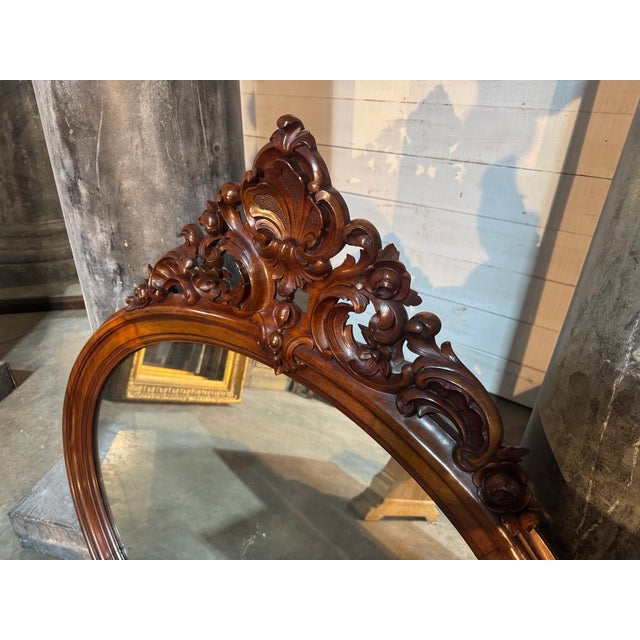Large Antique French Wall Mirror, 1880 For Sale - Image 4 of 10