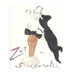 1950 Mid-Century French Schiaparelli Perfume Advertisement Print-Zut Lovers