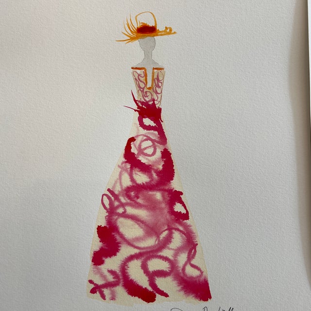 Ink Wash Fashion Dress by Jo Baskerville For Sale - Image 10 of 11