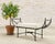 A handsome French wrought aluminum Neoclassical bench crafted in the style of Diego Giacometti. The bench is constructed...