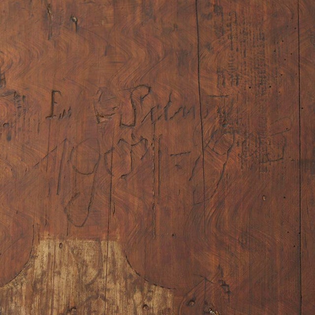 Rustic Farmhouse Painted Folk Art Bridal Cabinet For Sale - Image 12 of 16