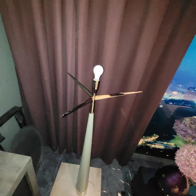 Arteriors Home Modern Cone-Shaped Floor Lamps - a Pair For Sale - Image 4 of 7