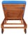 Newport Chaise Lounge Chair with Side Table, Natural/Royal Blue Cushion For Sale - Image 13 of 13