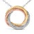 Experience the elegance of intertwined harmony with this exquisite tri-tone sterling silver pendant necklace, where...