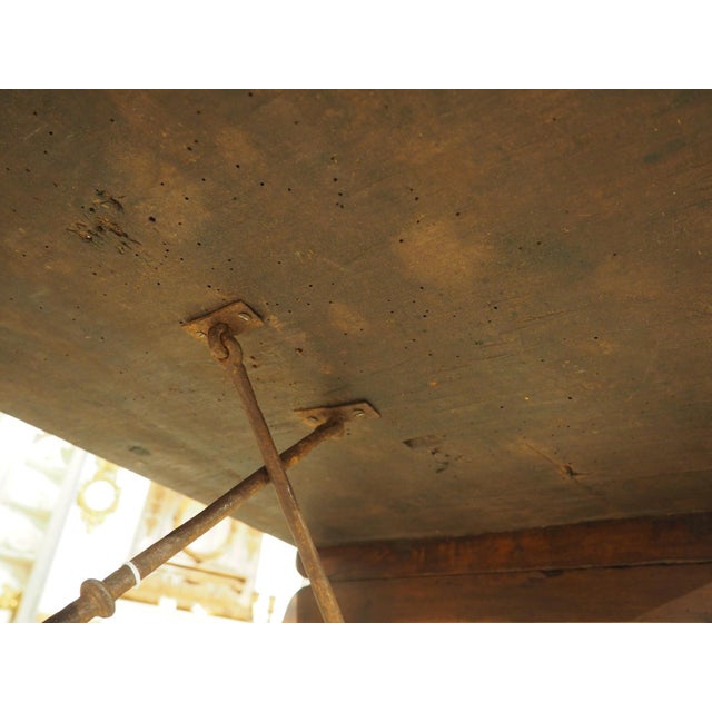 Baroque 18th Century Spanish Baroque Single Plank Table With Wrought Iron Stretchers For Sale - Image 3 of 18