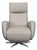 Italian Leather Swivel Power Recliner — Electric Modern Armchair, Made in Italy For Sale