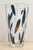 Circa 1985 Italian Modernist Nanae Umeda With Egizia by Sottsass Associati Blue, Silver, Colorless Vase For Sale In New York - Image 6 of 12