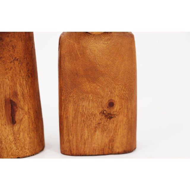 American Folk Art Set of Two Wooden Male Torsos, Early 20th Century For Sale - Image 10 of 15