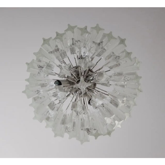 Murano Quadriedri Murano Chandelier – 47 Trasparent Prisms For Sale - Image 4 of 9