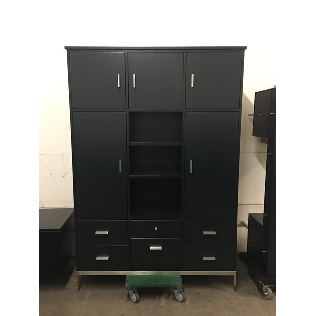 Room & Board Black Satin Lacquered Office Credenza from ...