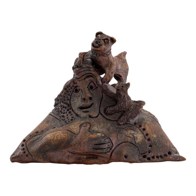 Eva Bouzard-Hui Abstract Art Pottery Sculpture For Sale