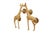 African Gold Brass Giraffe Door Handles - A Pair For Sale - Image 3 of 8