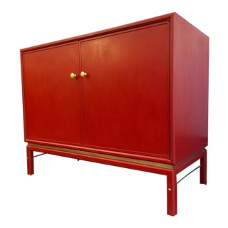 Red Drexel Aluminua Sideboard For Sale